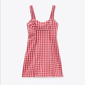Zara red gingham dress size XXL